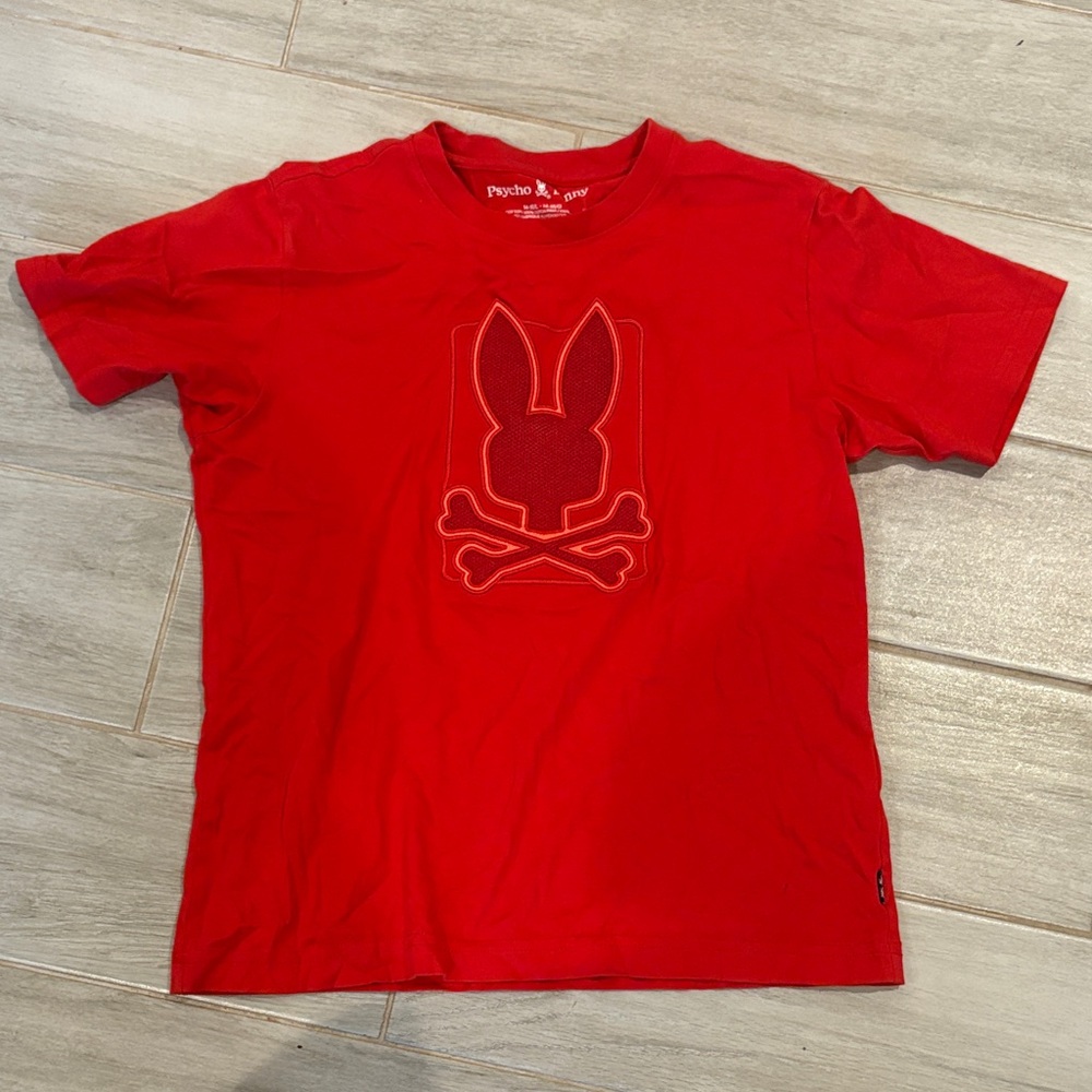 Psycho Bunny Red Short Sleeve Logo Tee